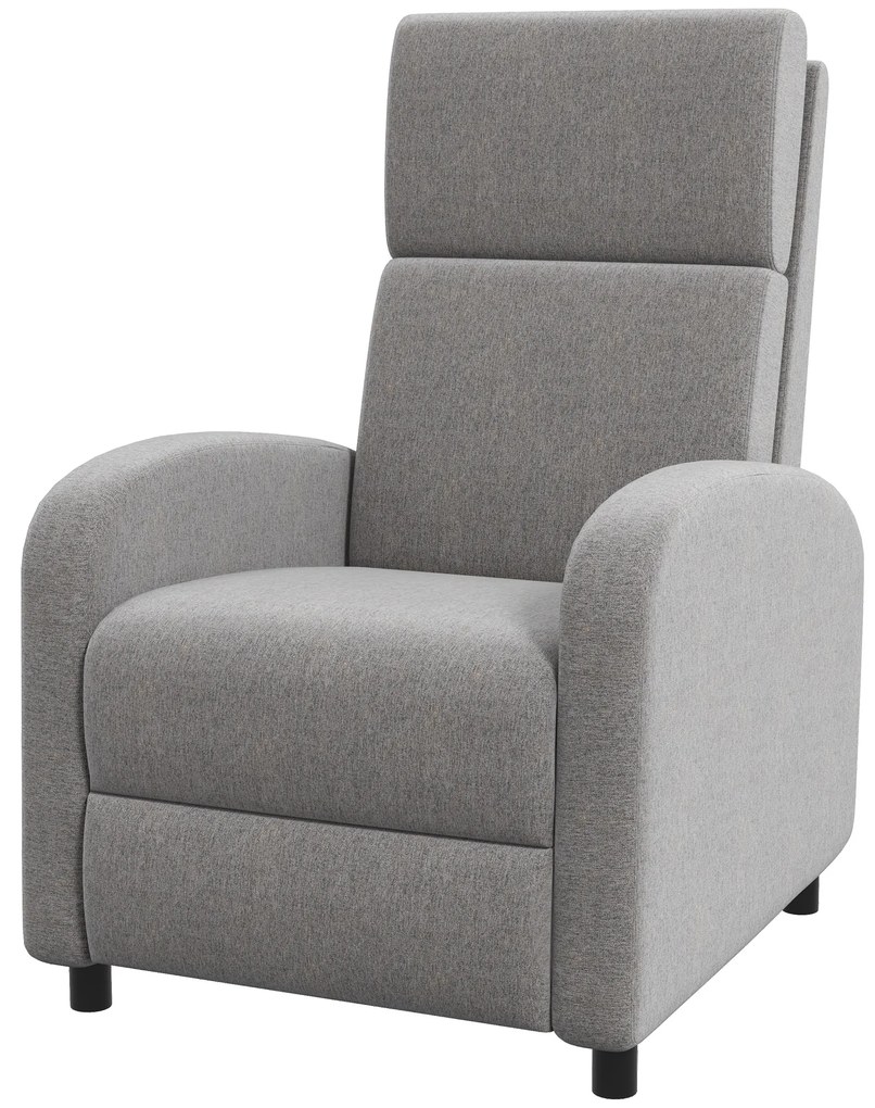 HOMCOM Πολυθρόνα Relax, ανακλινόμενο υποπόδιο, κλίση έως 160°, 64 x 86 x 102 εκ., Γκρι