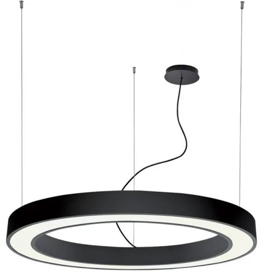 Κρεμαστό Φωτιστικό Οροφής LED 132W 3000Κ Dali Dimming Φ180cm Ring Viokef 3915-0018-3-B-D3 Μαύρο