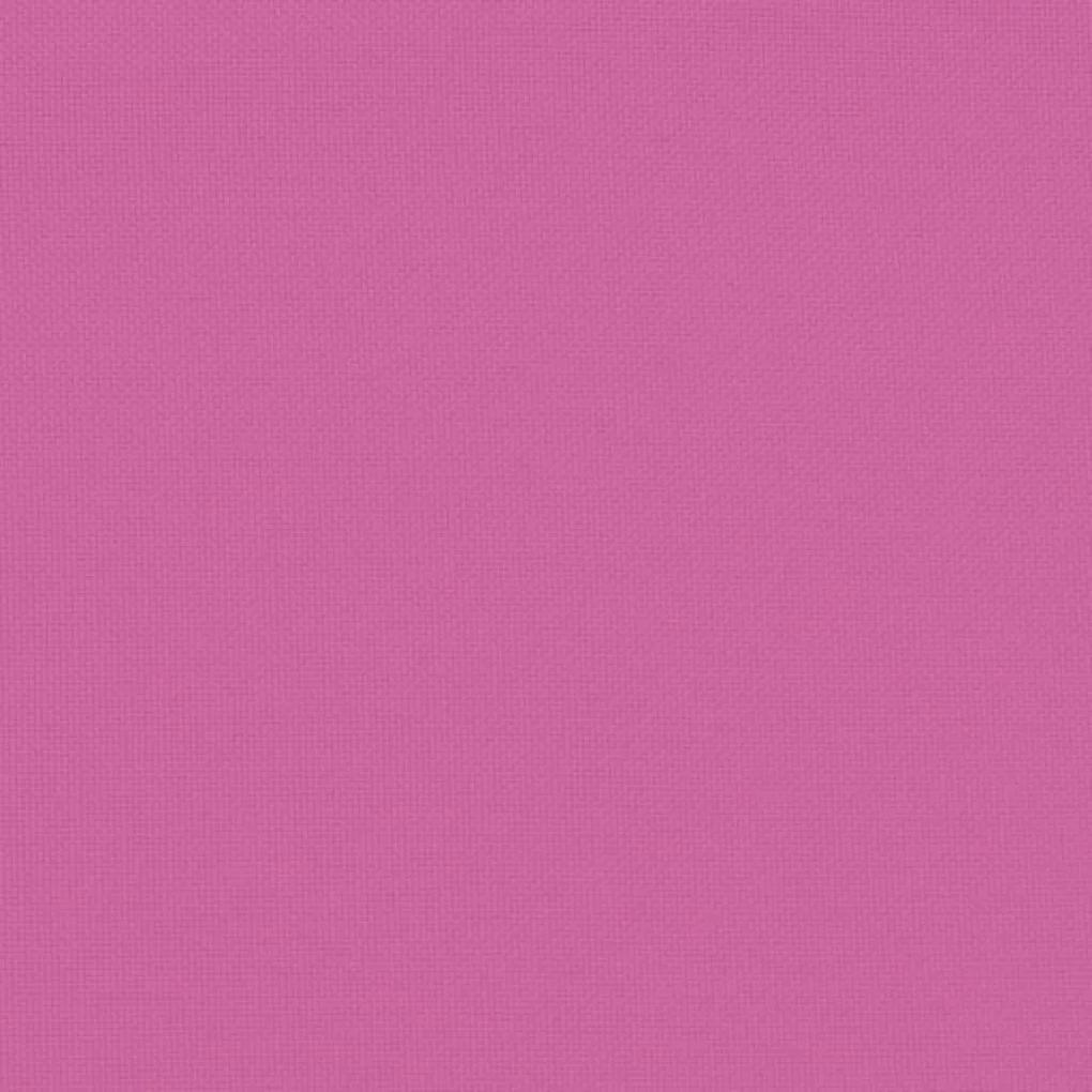 Μαξιλάρια Πάγκου Κήπου 2 τεμ. Ροζ 100x50x7 εκ. Υφασμάτινα - Ροζ