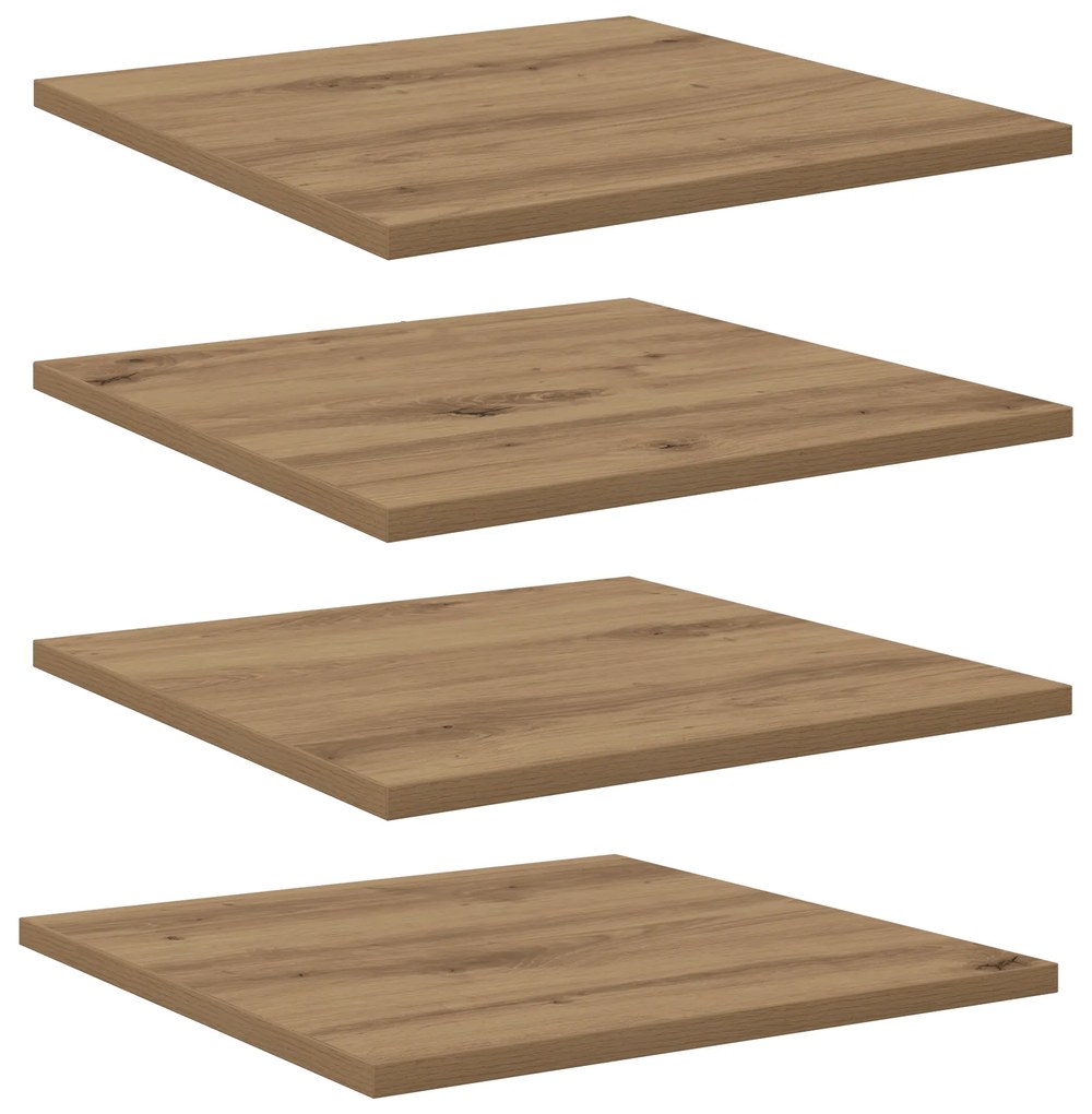 vidaXL Ράφι Βιβλίων 4 pcs Καφέ 40 x 40 x 1.5 cm Επεξεργασμένο ξύλο