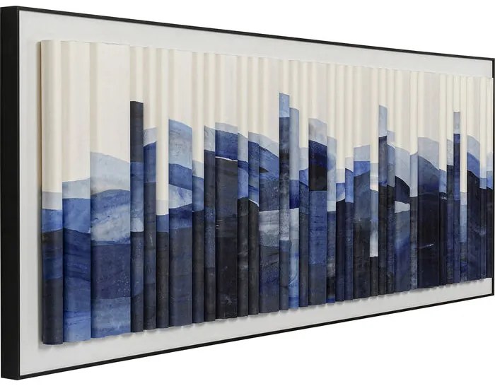 Πίνακας Καμβάς Shadow Skyline Μπλε 160x4x60εκ. - Μπλε