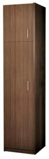 SARFURNITURE Μονόφυλλη ντουλάπα με πατάρι καρυδί SAR-111910