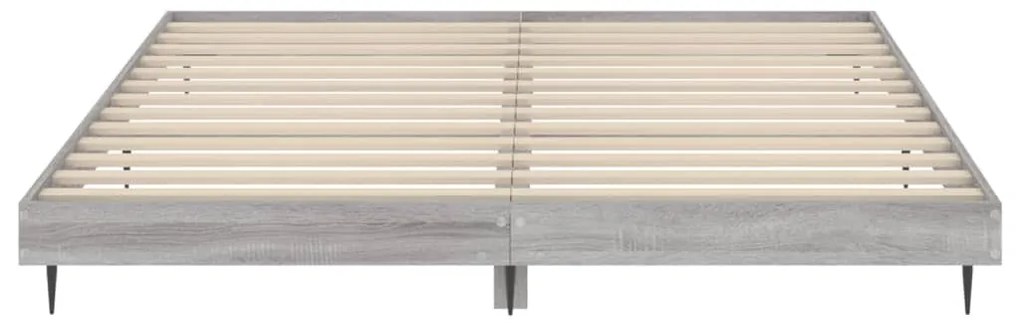 vidaXL Πλαίσιο Κρεβατιού Γκρι Sonoma 120x200 εκ. Επεξεργασμένο Ξύλο