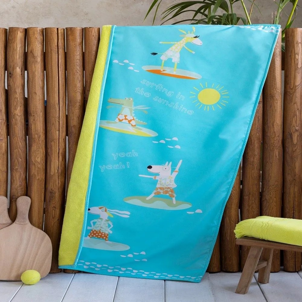 Πετσέτα Θαλάσσης Παιδική Δύο Όψεων Surfing Multi Nima Beach 70x140cm 100% Βαμβάκι