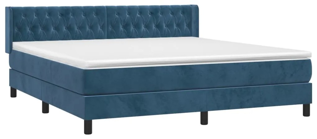 ΚΡΕΒΑΤΙ BOXSPRING ΜΕ ΣΤΡΩΜΑ ΣΚΟΥΡΟ ΜΠΛΕ 160X200 ΕΚ. ΒΕΛΟΥΔΙΝΟ 3131151