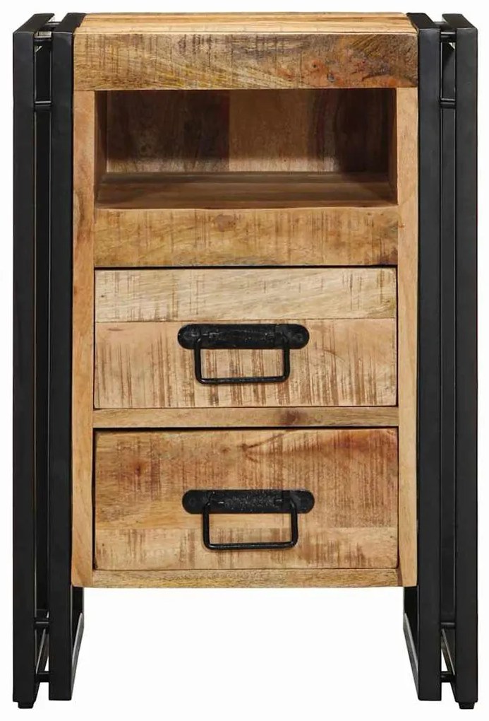 vidaXL Κομοδίνο με συρτάρι Καφέ 40 x 40 x 59 εκ. Μασίφ ξύλο μάνγκο