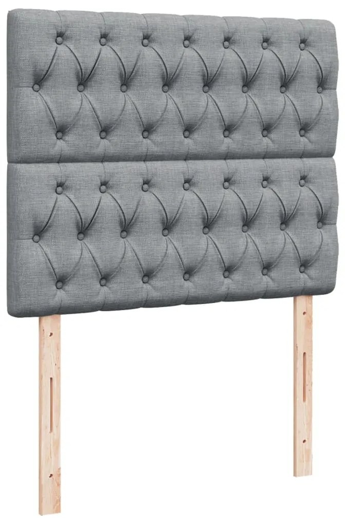 Κρεβάτι Boxspring με Στρώμα Ανοιχτό Γκρι 120x190 εκ. Υφασμάτινο 3293914