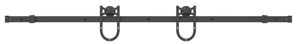 vidaXL Μηχανισμός Συρόμενης Μεσόπορτας Μαύρος 183 εκ. Ατσάλινος