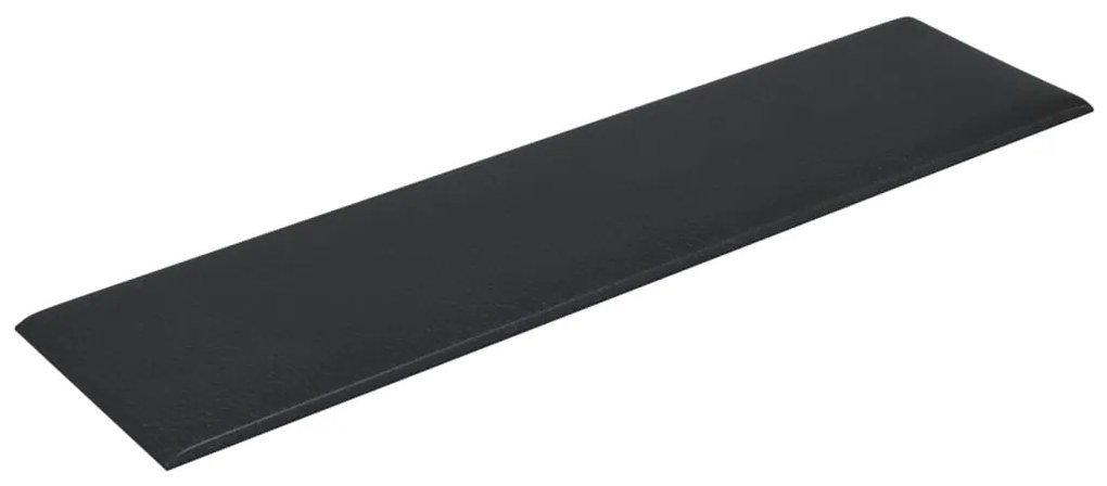 vidaXL Πάνελ Τοίχου 12 τεμ. Μαύρα 60x15 εκ. 1,08 μ² Συνθετικό Δέρμα