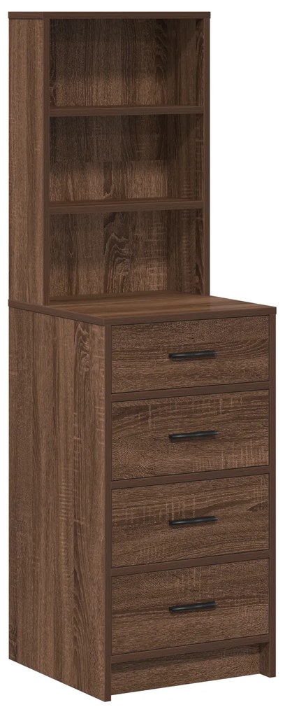 vidaXL Υψηλός Κάδος Καφέ Δρυς 40x41x135 εκ. Κατασκευασμένο Ξύλο