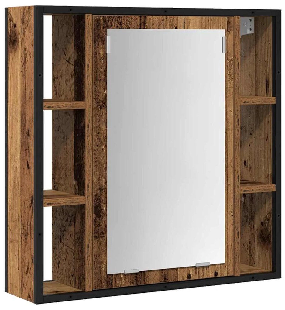 vidaXL Σετ Επίπλων Μπάνιου με ράφι με πόρτα 2 pcs Καφέ 60 x 30 x 60 cm