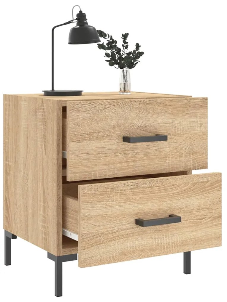 vidaXL Κομοδίνο Sonoma Δρυς 40 x 35 x 47,5 εκ. από Επεξεργασμένο Ξύλο
