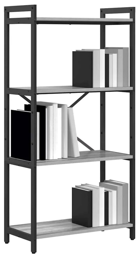 vidaXL Βιβλιοθήκη Γκρι sonoma 60 x 30 x 118 εκ Επεξεργασμένο ξύλο