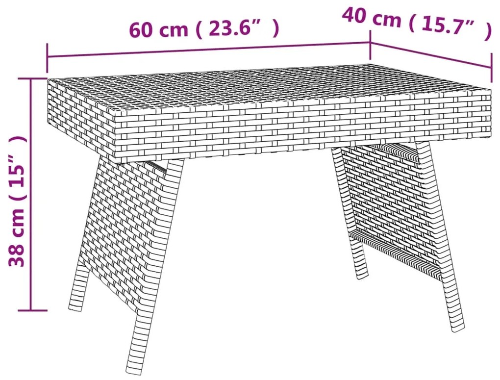 ΤΡΑΠΕΖΑΚΙ ΒΟΗΘΗΤΙΚΟ ΠΤΥΣΣΟΜΕΝΟ ΜΑΥΡΟ 60X40X38 ΕΚ. ΣΥΝΘ. ΡΑΤΑΝ 319408