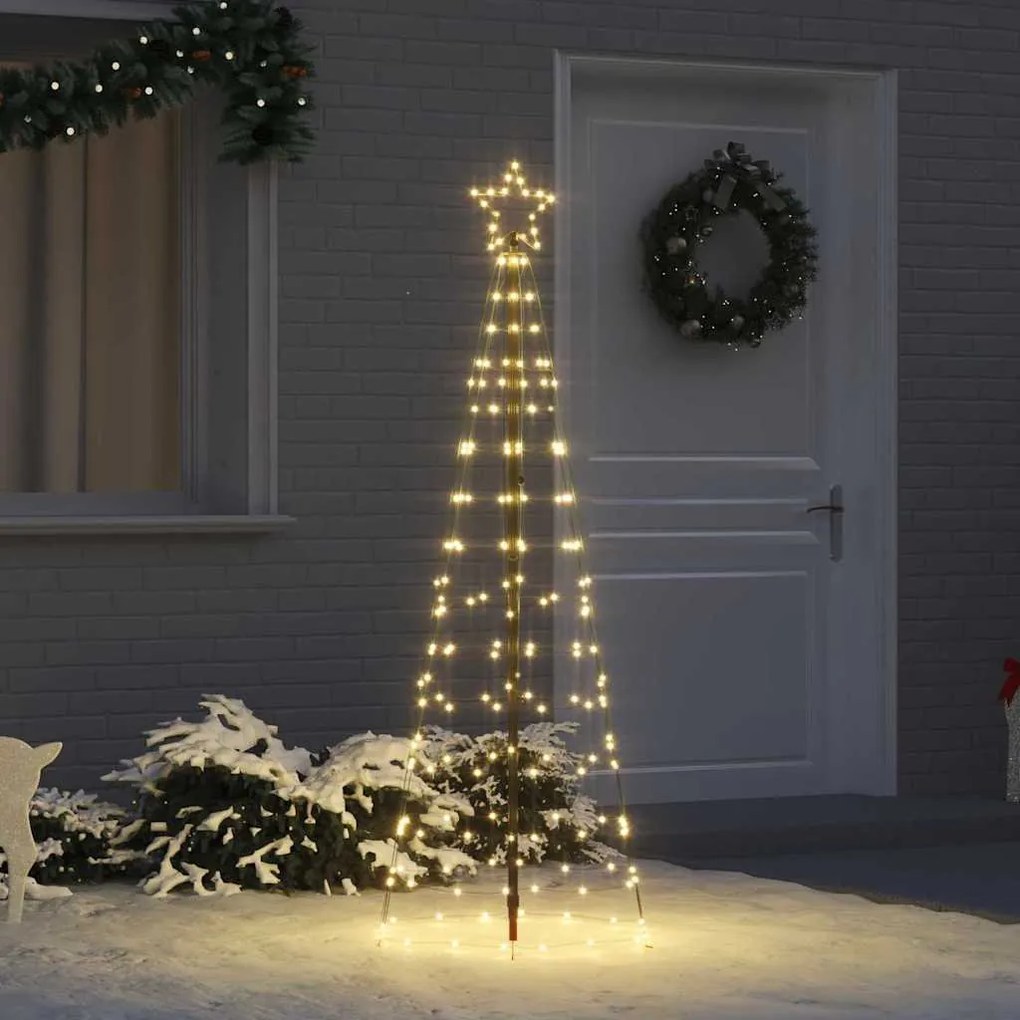 vidaXL LED Χριστουγεννιάτικο Δέντρο Θερμό λευκό 250 cm Σίδερο