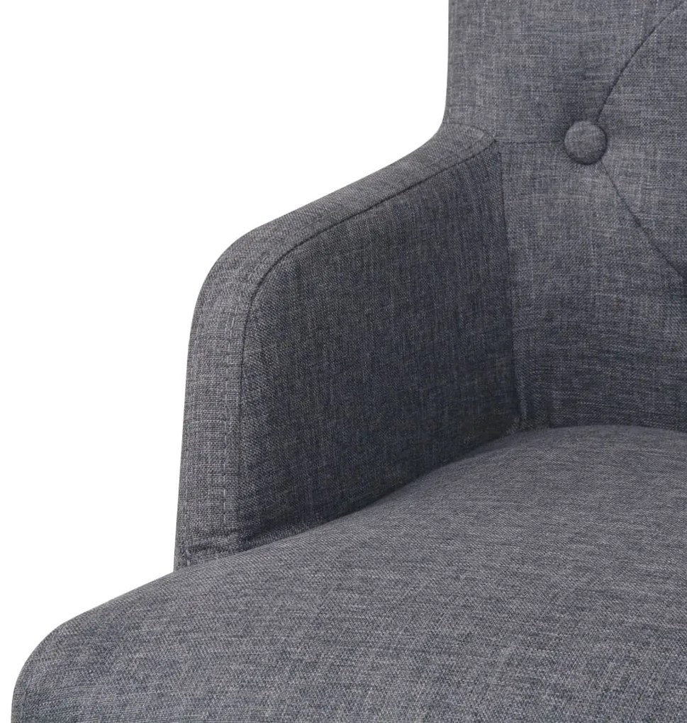 vidaXL Καρέκλες Μπαρ 2 τεμ. Σκούρο Γκρι Υφασμάτινες