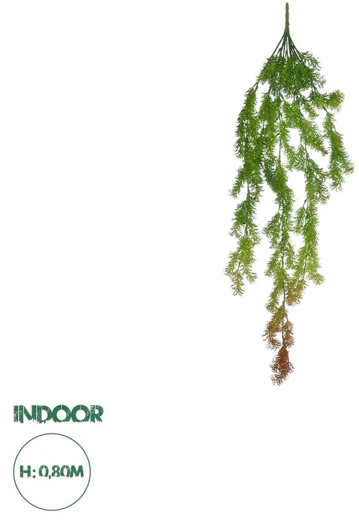 GloboStar® Artificial Garden HANGING CYPRESS 20822 Τεχνητό Διακοσμητικό Κρεμαστό Φυτό Κυπαρίσσι Μ25 x Π15 x Υ80cm