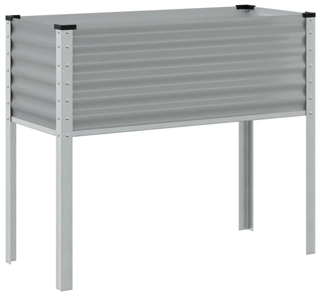 vidaXL Ζαρντινιέρα Κήπου Γκρι 100x45x90 εκ. από Ατσάλι