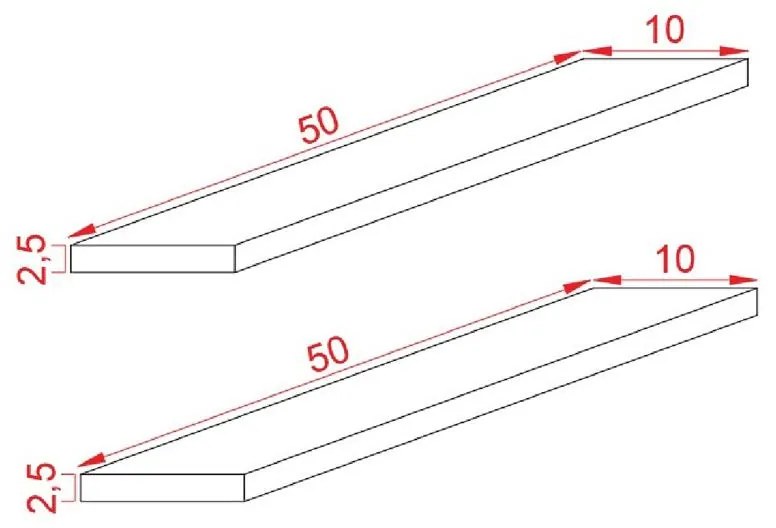 Ραφιέρα τοίχου Tipina pine wood σε φυσική απόχρωση 50x8.5x4εκ