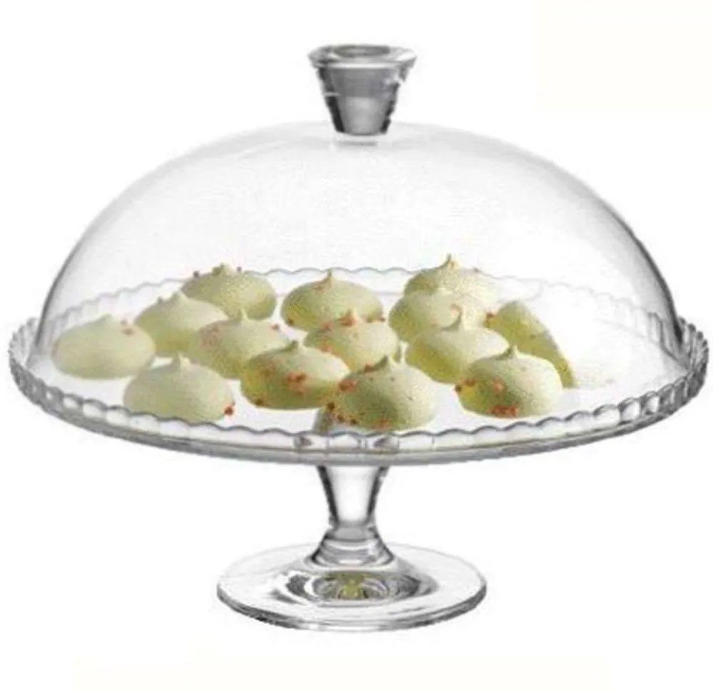 Τουρτιέρα Με Καπάκι Και Πόδι Patisserie SP95200G1 Φ32x26cm Clear Espiel Γυαλί