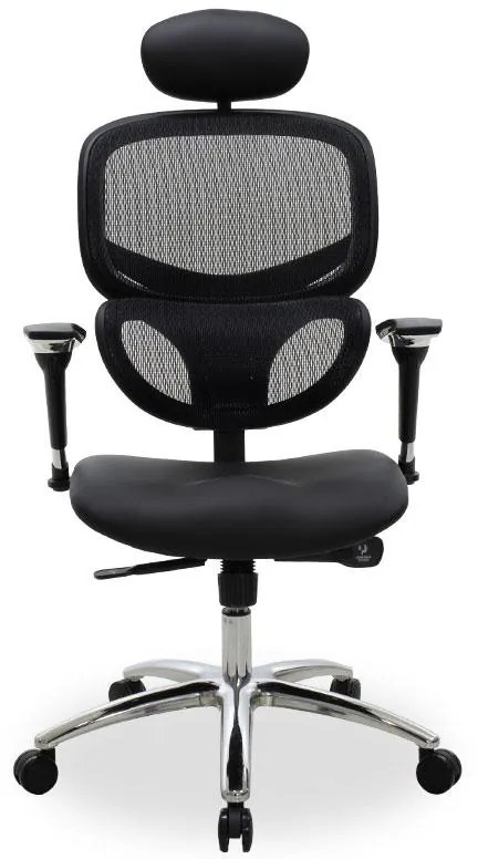 Καρέκλα γραφείου διευθυντή Freedom Premium Quality μαύρο pu-mesh 65x66x122 εκ.