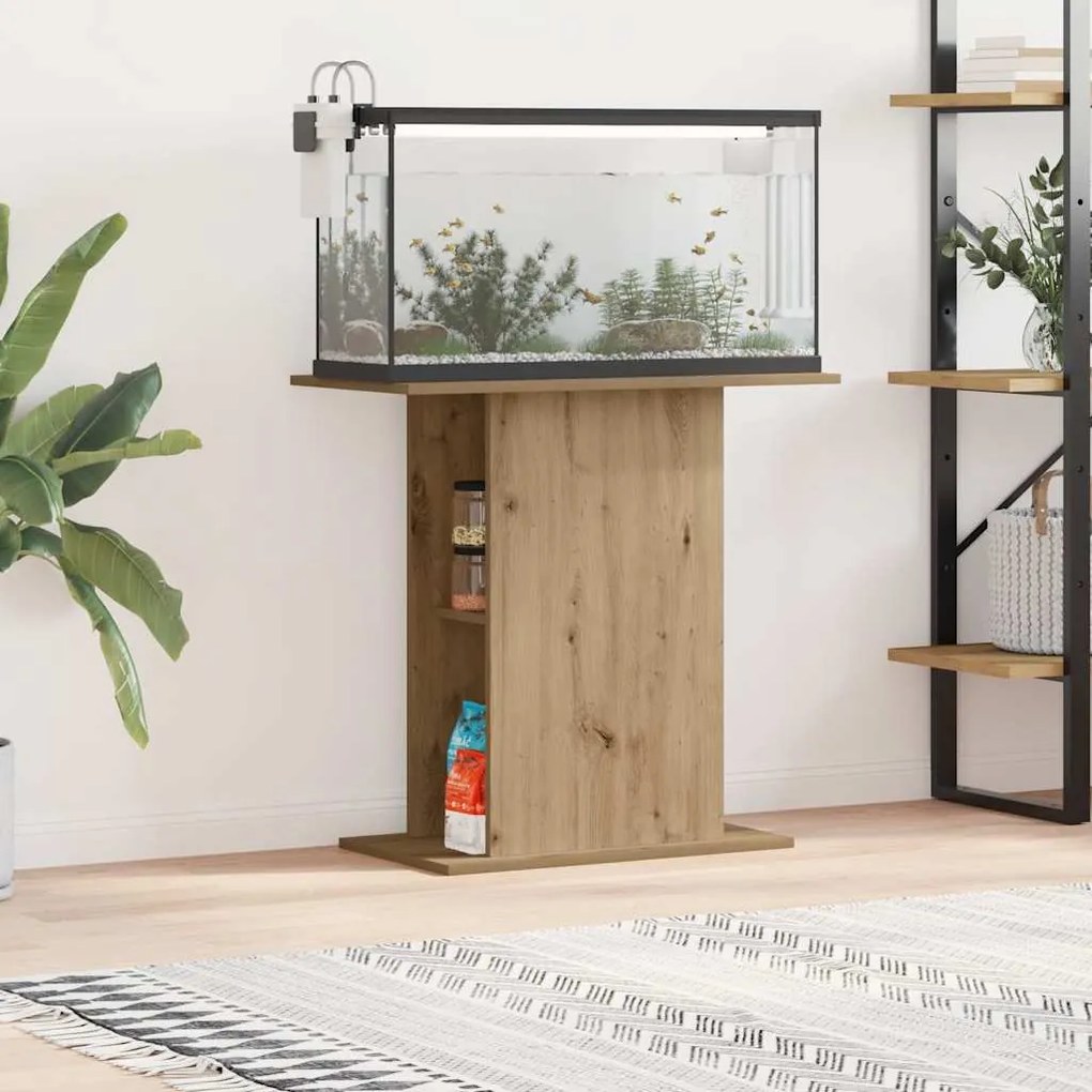 vidaXL Βάση Ενυδρείου Αρτισιανή Δρυς 36x75x72,5 εκ. Επεξεργασμένο Ξύλο