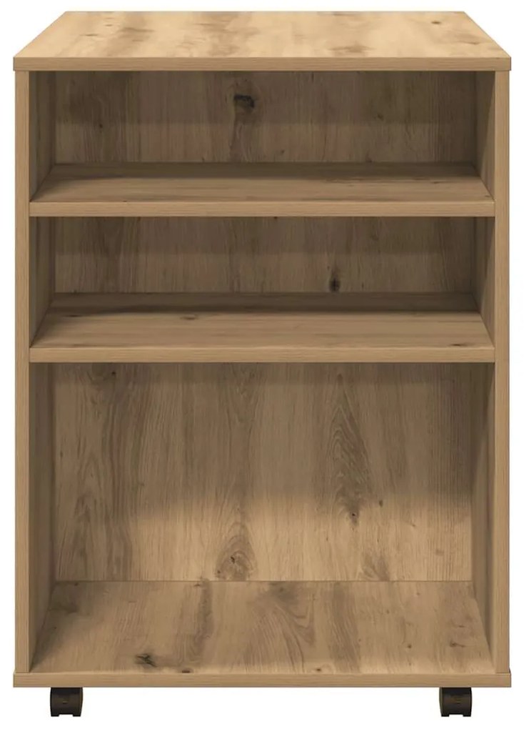 vidaXL Ντουλάπι Τροχήλατο Αρτισιανή Δρυς 60x53x72 εκ. Επεξεργ. Ξύλο