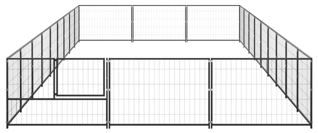 vidaXL Σπιτάκι Σκύλου Μαύρο 27 μ² Ατσάλινο