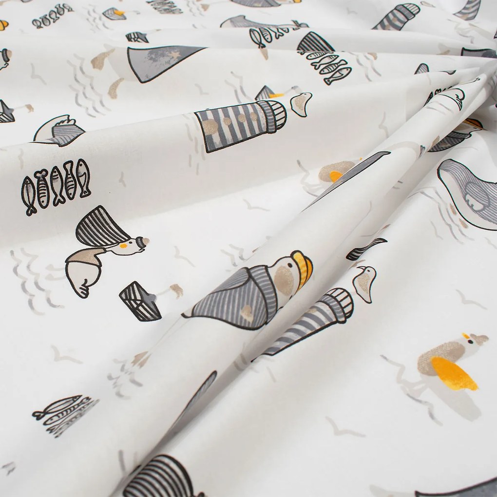Πάνα Χασέ (80x80) Dimcol Seabirds 578 White - Grey