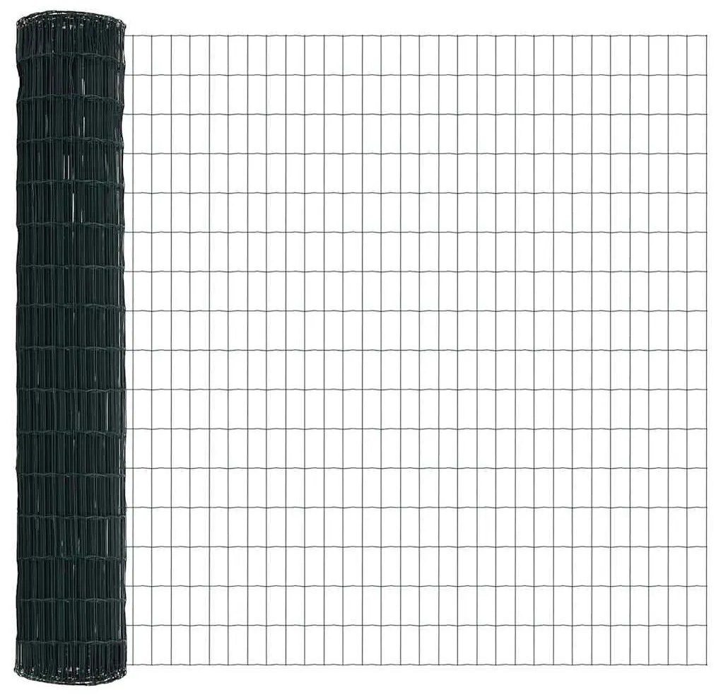 vidaXL Φράχτης με Στήλες. Πράσινο 1.6 x 10 m Ατσάλι