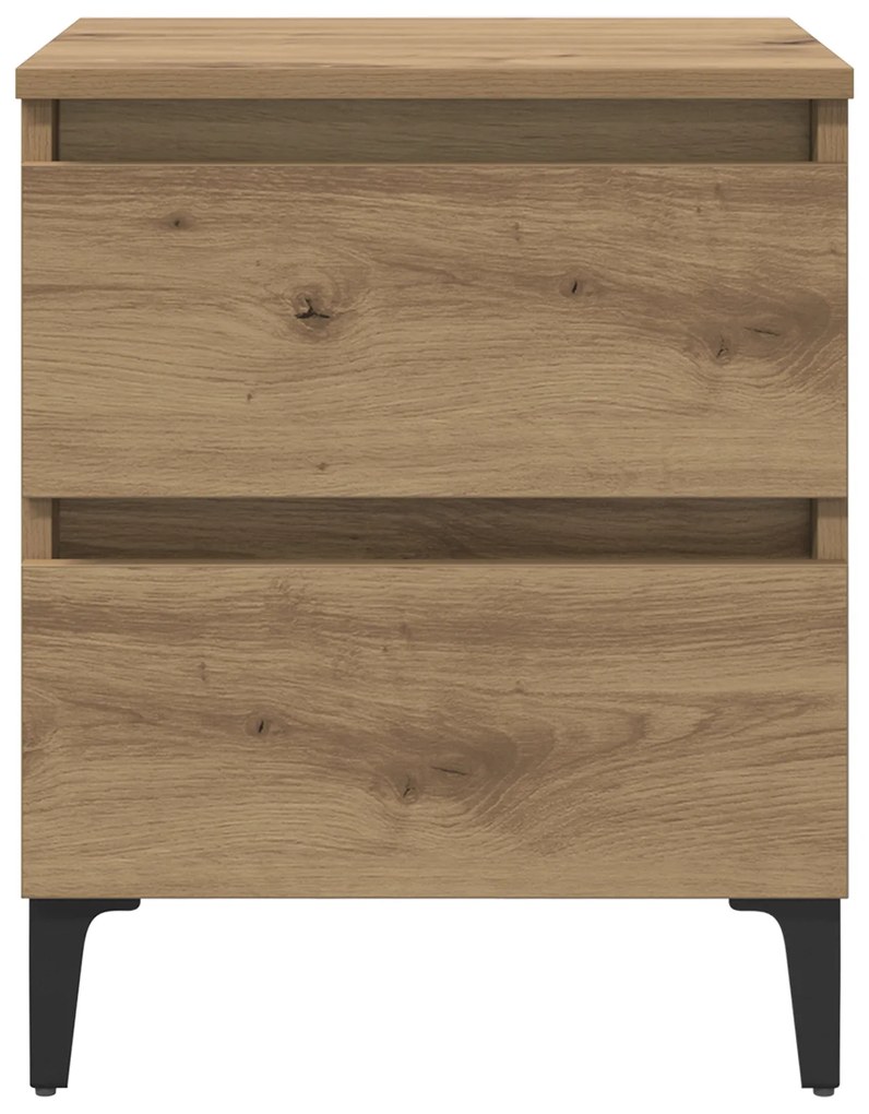 vidaXL Κομοδίνο Καλλιτεχνικό Δρυς 40x35x50 εκ. Επεξεργασμένο Ξύλο