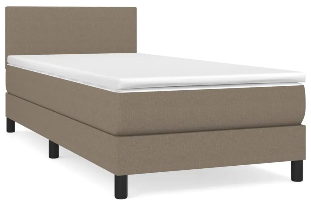 ΚΡΕΒΑΤΙ BOXSPRING ΜΕ ΣΤΡΩΜΑ TAUPE 90X190 ΕΚ.ΥΦΑΣΜΑΤΙΝΟ 3139861