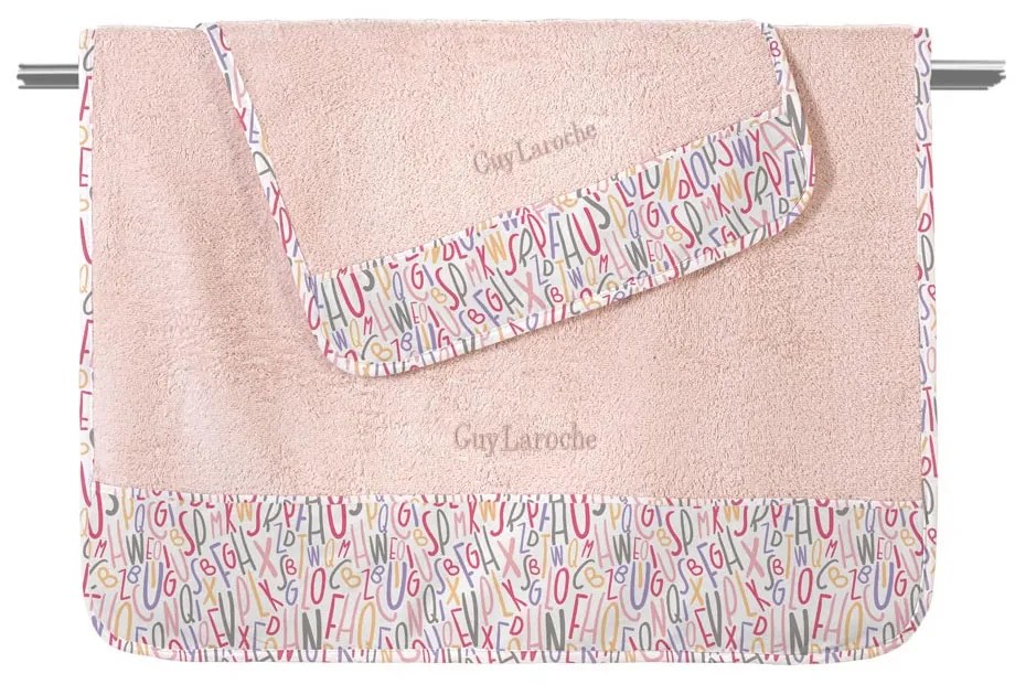 Παιδικές Πετσέτες (Σετ 2τμχ) Guy Laroche Letters Pink