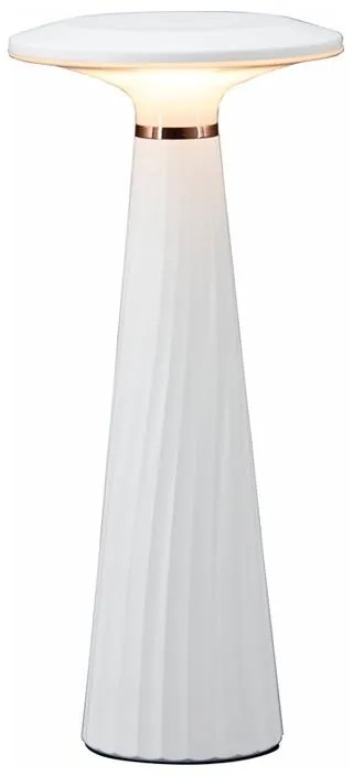 Adeleq Πορτατίφ LED PC Επαναφορτιζόμενο 2.5W 230/5VDC 3000K-4000K-5000K Μανιτάρι Λευκό 5-1320