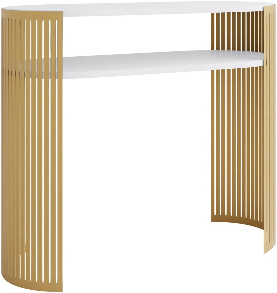 Κονσόλα Fikoli III-Λευκό - Χρυσό