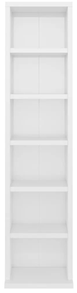 vidaXL Έπιπλο για CD Γυαλιστερό Λευκό 21x20x88 εκ. Επεξεργασμένο Ξύλο