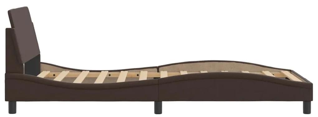 Πλαίσιο Κρεβατιού με Κεφαλάρι Καφέ 100x200 εκ. Συνθετικό Δέρμα - Καφέ