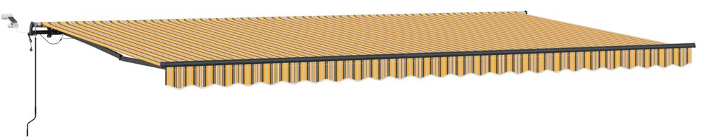 vidaXL Ανασυρόμενη Τέντα με LED Πολύχρωμο Σχοινί 600x350 εκ.