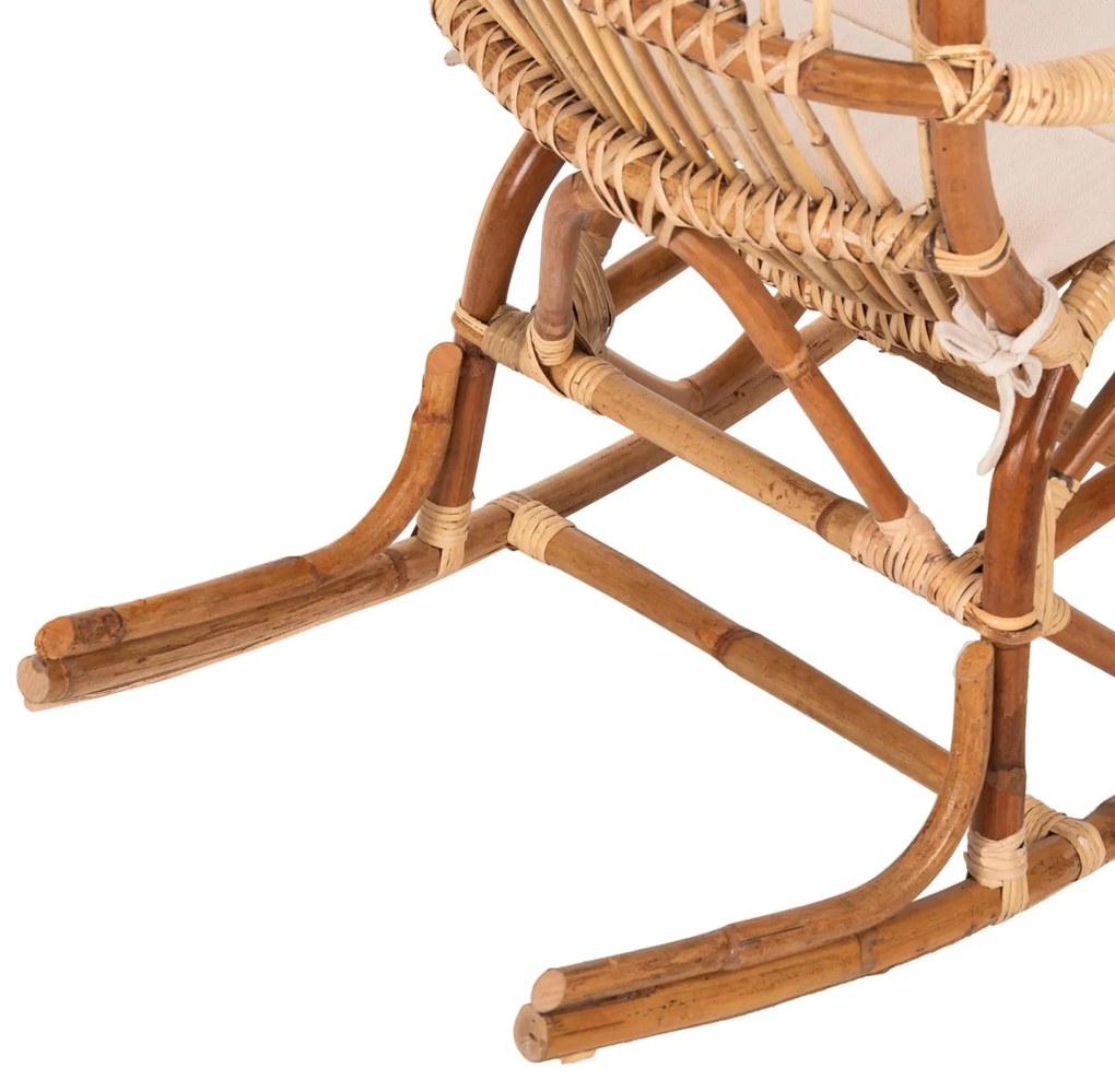 Καρέκλα - Πολυθρόνα SANTA FE C9343 Κουνιστή Rattan με Μαξιλάρι 60x103x90Υ εκ. 60x103x90 εκ.