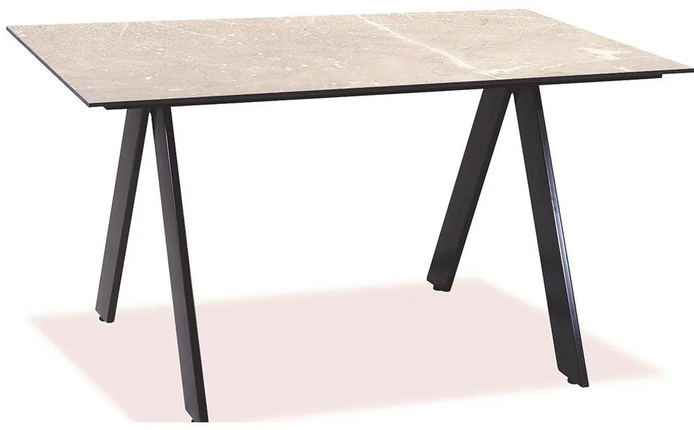 Τραπέζι Παραλ/μο Αλουμινίου Hpl 22521 160x90x75cm Beige-Black