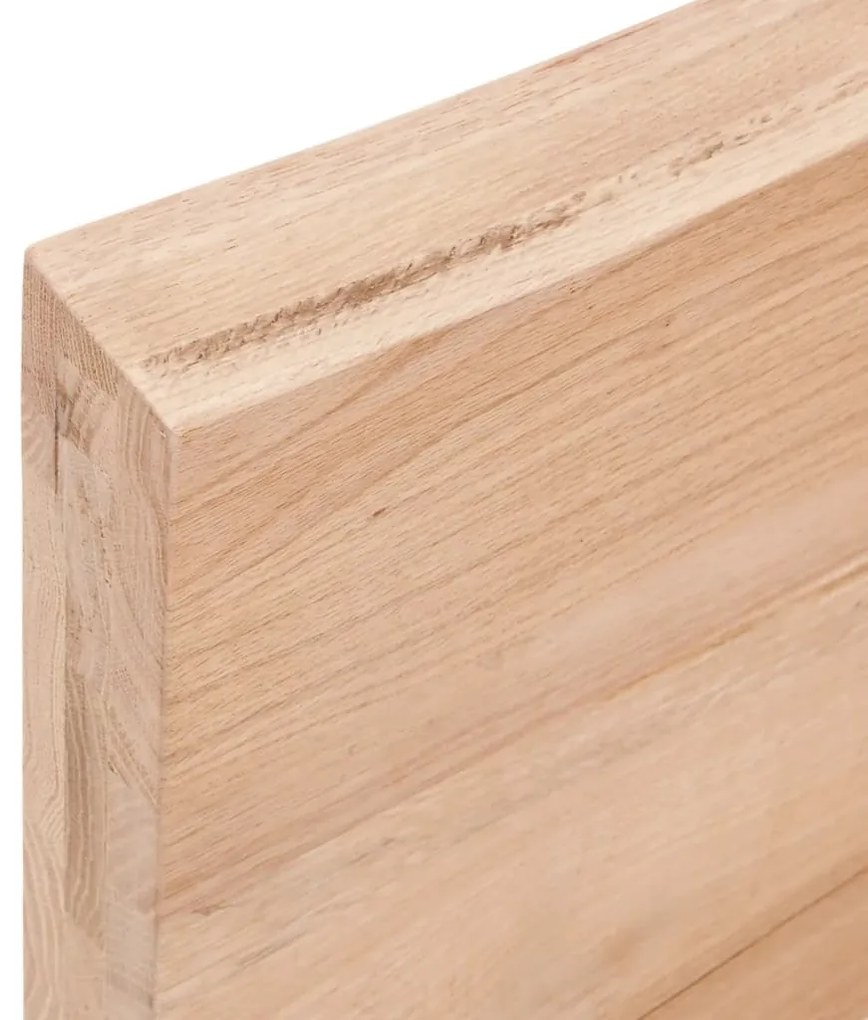 vidaXL Ράφι Τοίχου Ανοιχτό Καφέ 60x10x6 εκ. Επεξεργ. Μασίφ Ξύλο Δρυός