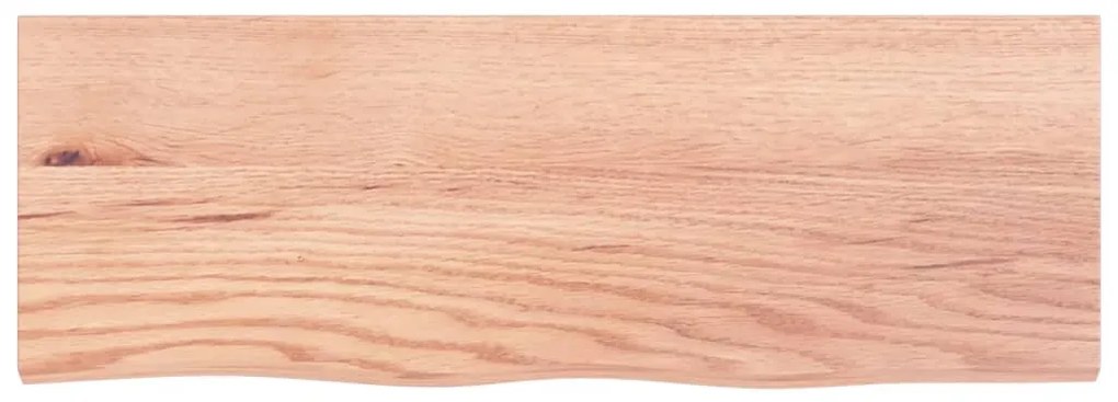 vidaXL Ράφι Τοίχου Ανοιχτό Καφέ 80x30x(2-6)εκ. Επεξ. Μασίφ Ξύλο Δρυός