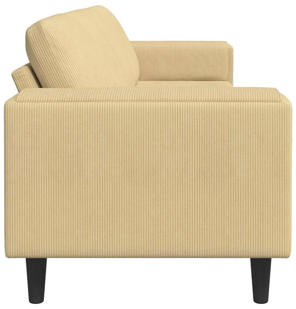 vidaXL Καναπές Γκρι Πράσινο 250 x 77 x 76 εκ. Υφασμάτινο Κορντουρά