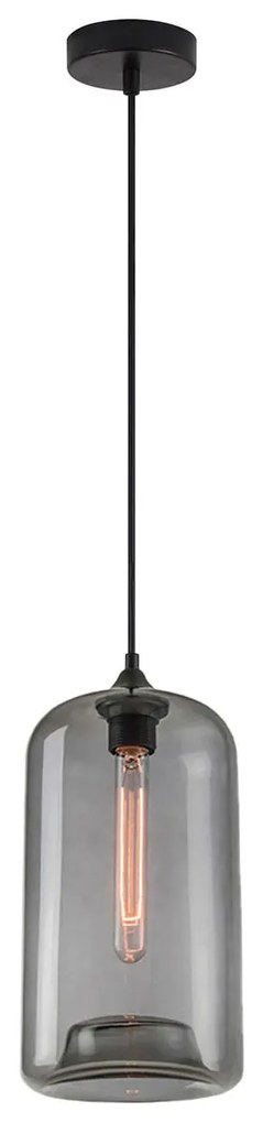 Φωτιστικό Οροφής Μονόφωτο Homelighting Feint 77-8781 Smoked Glass