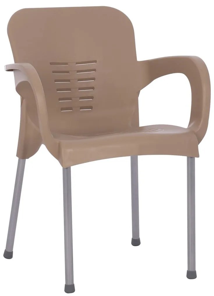 Καρέκλα Κήπου ArteLibre Eco Cappuccino Ανακυκλωμένο PP 60x50x80cm-14720015