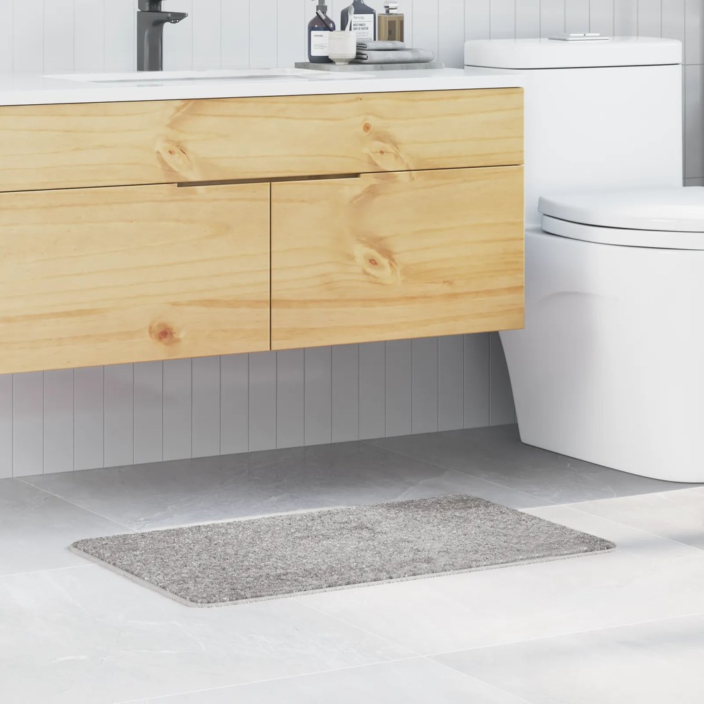 vidaXL Πατάκι Μπάνιου Ορθογώνιο Γκρι 50x80 εκ. Πολυπροπυλένιο Αντιολισθητικό