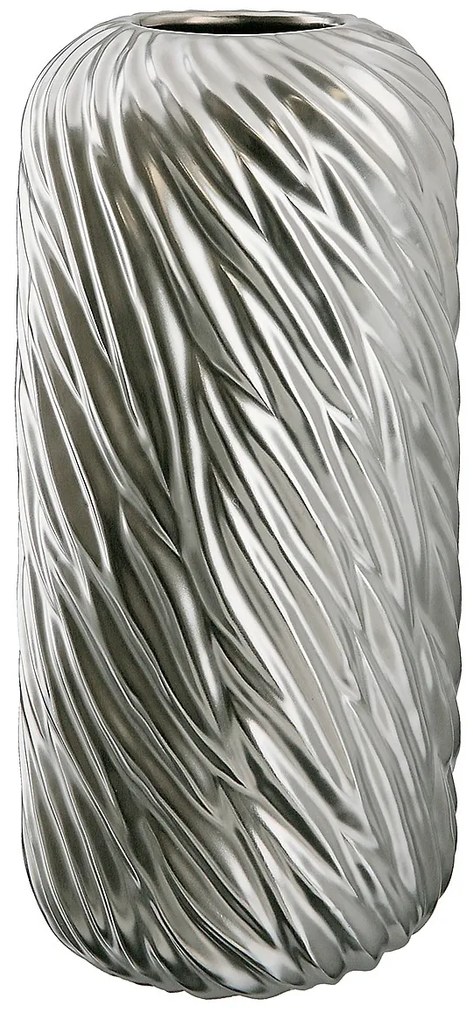Βάζο ArteLibre Ασημί Κεραμικό 14x14x30cm-05160137