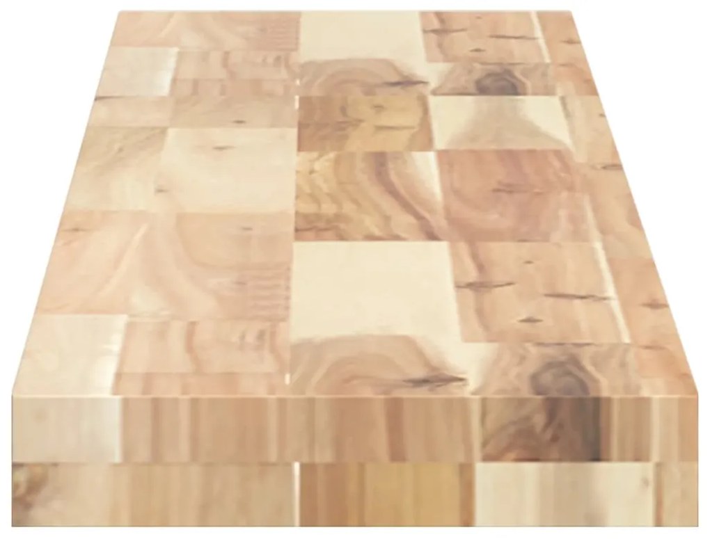 Ράφι Κρεμαστό 120x20x4 εκ. Ακατέργαστο Μασίφ Ξύλο Ακακίας - Καφέ