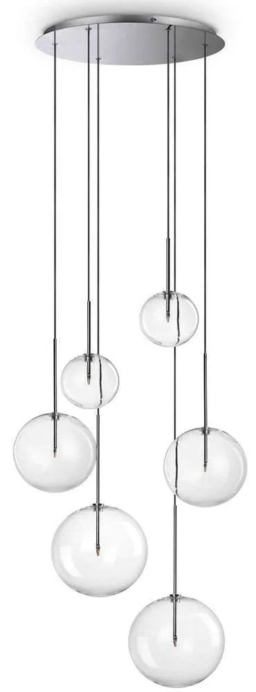 Φωτιστικό Οροφής Equinoxe 317250 Φ65x225cm 6xG4 2W Chrome Ideal Lux