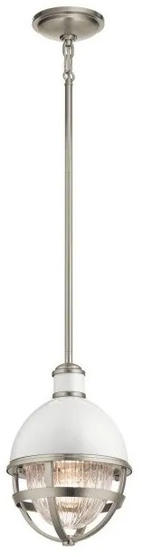Κρεμαστό Φωτιστικό Οροφής 1xE27 Φ20cm Tollis Quintiesse Elstead Lighting-QN-TOLLIS-MP-BN-Νίκελ Ματ QN-TOLLIS-MP-BN
